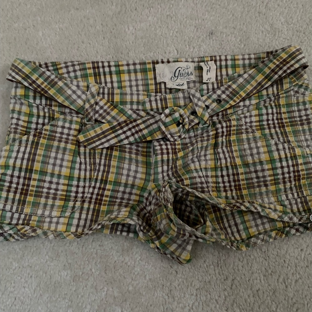 Guess gingham pattern shorts